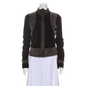 Diane von Furstenberg leather And Corduroy jacket